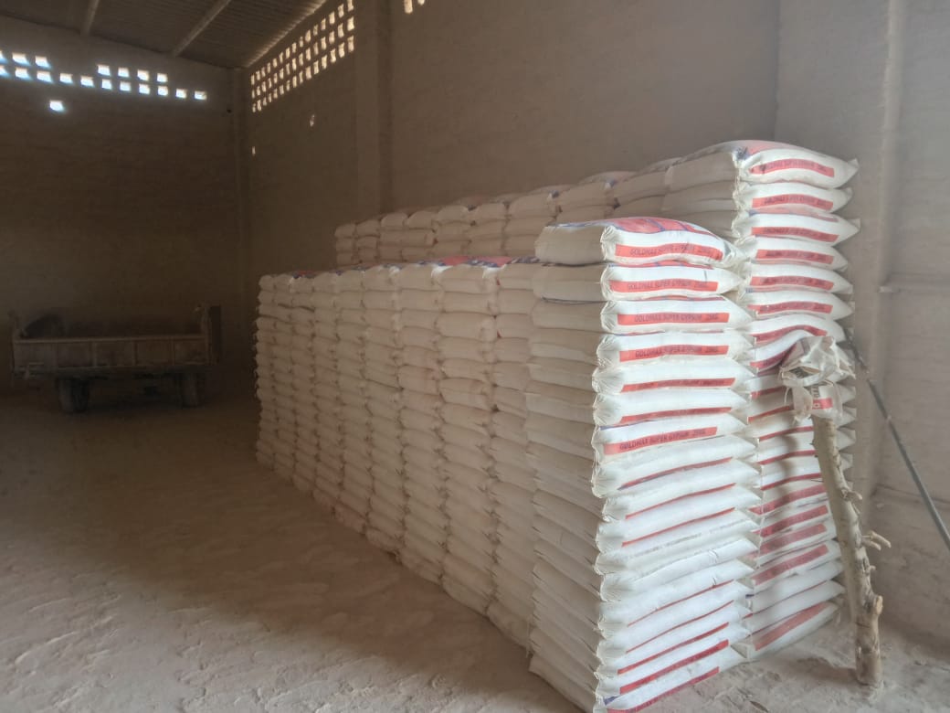 Jaiswal Gypsum Plaster Bags Storage
